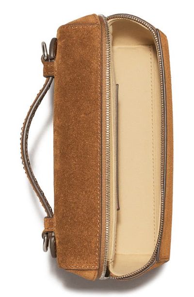 Tory Burch Tory Burch Romy Studded Suede Leather Top Handle Bag