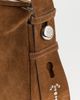 Tory Burch Tory Burch Romy Studded Suede Shoulder Bag Caramel One - 5