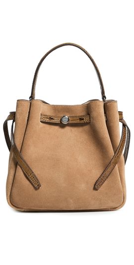 Tory Burch Tory Burch Romy Suede Bucket Bag Stone One