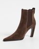 Tory Burch Tory Burch Romy Suede Chelsea Heel Boots 85mm Dark Cocoa - 2