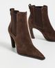 Tory Burch Tory Burch Romy Suede Chelsea Heel Boots 85mm Dark Cocoa - 5