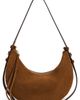 Tory Burch Tory Burch Romy Suede Half Moon Bag Caramel One - 1