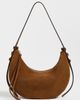 Tory Burch Tory Burch Romy Suede Half Moon Bag Caramel One - 2