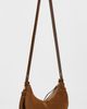 Tory Burch Tory Burch Romy Suede Half Moon Bag Caramel One - 4