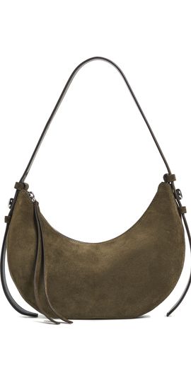 Tory Burch Tory Burch Romy Suede Half Moon Bag Leccio One