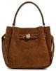 Tory Burch Tory Burch Romy Suede Mini Bucket Bag Caramel One - 1