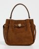Tory Burch Tory Burch Romy Suede Mini Bucket Bag Caramel One - 2