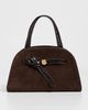 Tory Burch Tory Burch Romy Suede Small Bauletto Bag Dark Cocoa One - 2