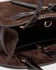 Tory Burch Tory Burch Romy Suede Small Bauletto Bag Dark Cocoa One - 6