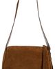 Tory Burch Tory Burch Romy Suede Small Shoulder Bag Caramel One - 1