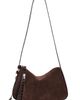 Tory Burch Tory Burch Romy Suede Small Shoulder Bag Dark Cocoa One - 1