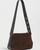 Tory Burch Tory Burch Romy Suede Small Shoulder Bag Dark Cocoa One - 4