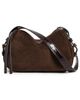 Tory Burch Tory Burch Romy Suede Soft Crossbody Bag Dark Cocoa One - 1