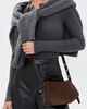 Tory Burch Tory Burch Romy Suede Soft Crossbody Bag Dark Cocoa One - 3