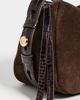 Tory Burch Tory Burch Romy Suede Soft Crossbody Bag Dark Cocoa One - 5