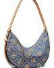 Tory Burch Tory Burch Romy T Monogram Embellished Denim Half Moon Bag - 4