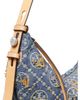 Tory Burch Tory Burch Romy T Monogram Embellished Denim Half Moon Bag - 5