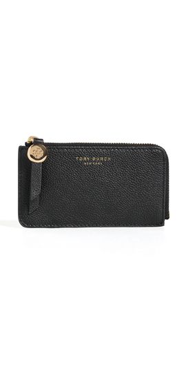 Tory Burch Tory Burch Romy Zip Card Case Black One