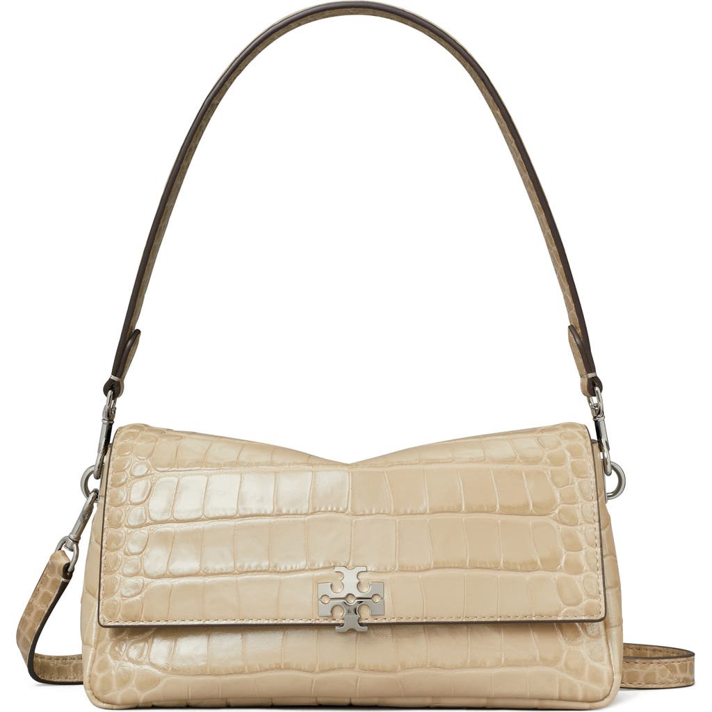 Tory Burch Tory Burch Small Charlie Croc Embossed Shoulder Bag
