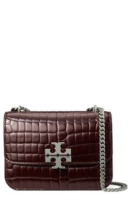 Tory Burch Tory Burch Small Eleanor Convertible Croc Embossed Leather Shoulder Bag