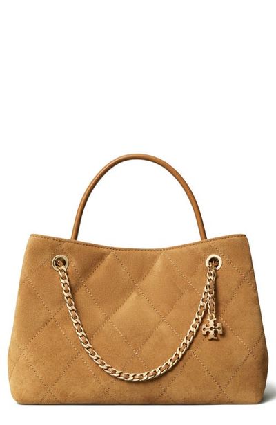 Tory Burch Tory Burch Small Fleming Suede Carryall Tote