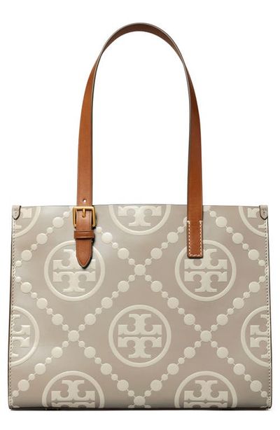 Tory Burch Tory Burch Small T Monogram Contrast Embossed Tote
