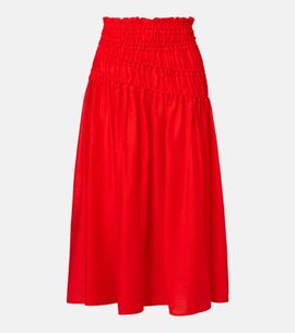 Tory Burch Tory Burch Smocked midi skirt