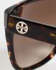 Tory Burch Tory Burch Square Sunglasses Dark Tortoise One - 5