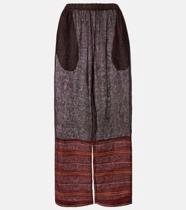 Tory Burch Tory Burch Striped cropped linen pants