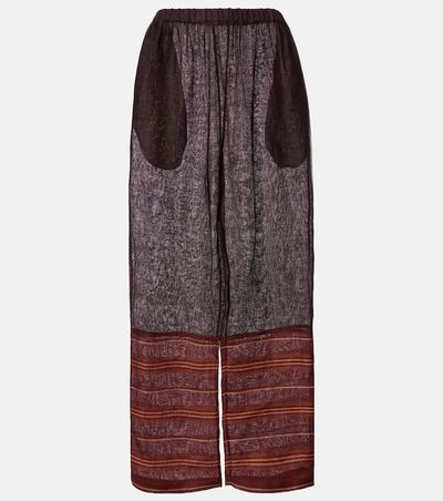 Tory Burch Tory Burch Striped cropped linen pants