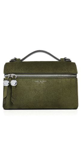 Tory Burch Tory Burch Suede Slim Top Handle Bag Leccio One