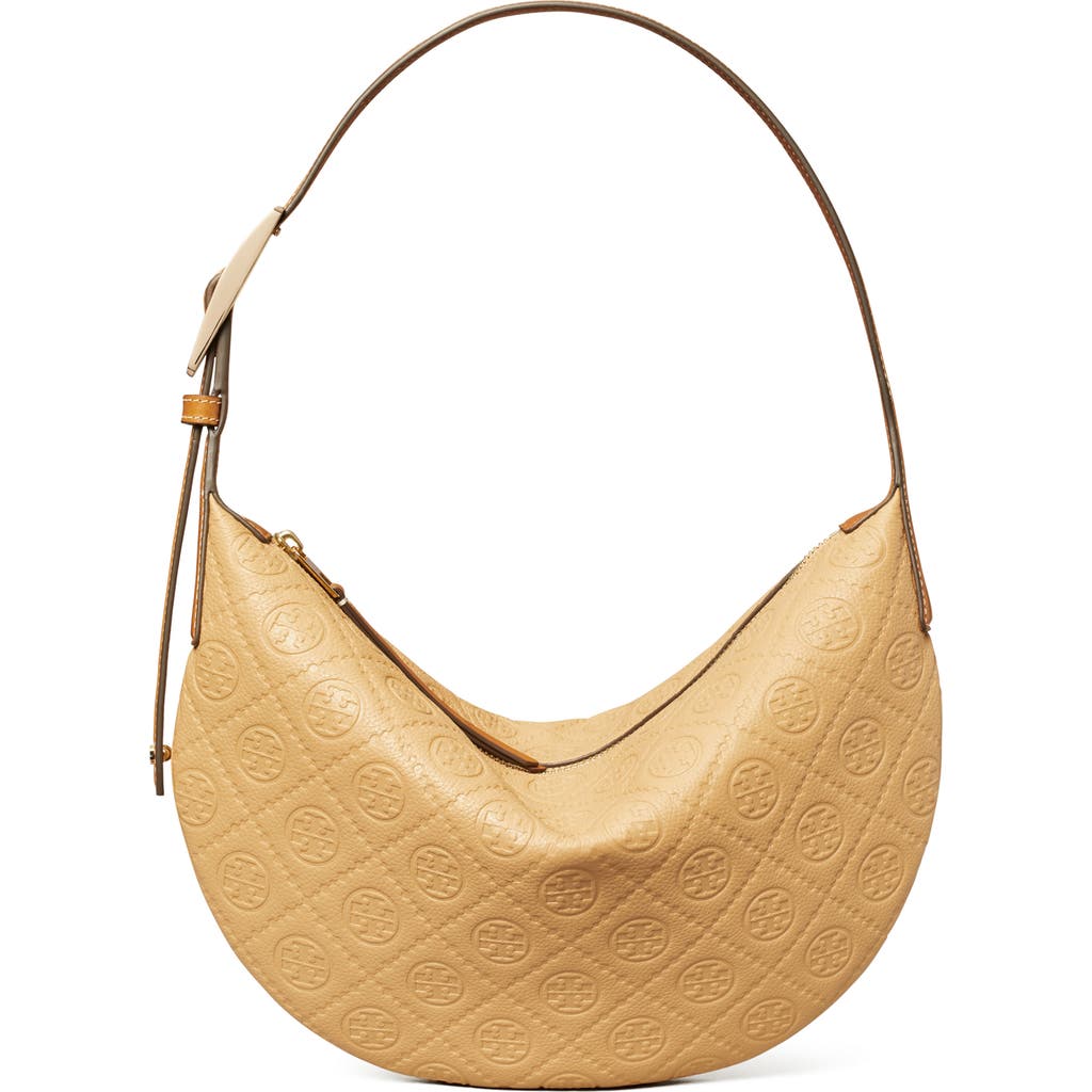 Tory Burch Tory Burch T-Monogram Jacquard Crescent Shoulder Bag