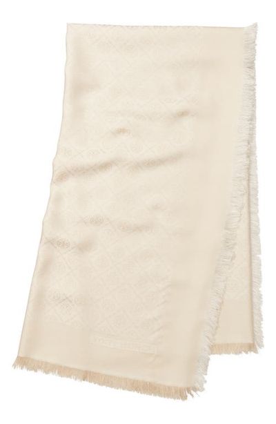 Tory Burch Tory Burch T-Monogram Jacquard Wool & Silk Square Scarf