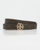 Tory Burch Tory Burch T Monogram Coated Canvas Miller Belt French Press/Gold XL - 2