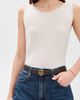 Tory Burch Tory Burch T Monogram Coated Canvas Miller Belt French Press/Gold XL - 3
