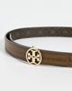 Tory Burch Tory Burch T Monogram Coated Canvas Miller Belt French Press/Gold XL - 6