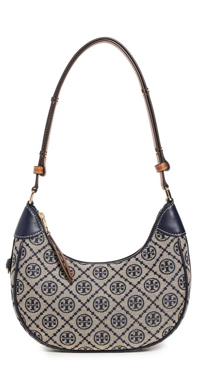 Tory Burch Tory Burch T Monogram Crescent Bag Tory Navy One Size