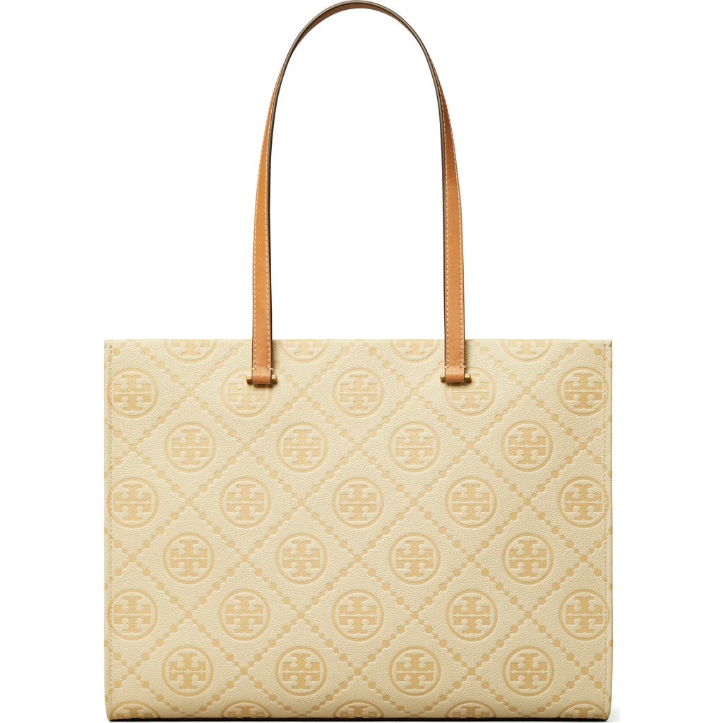 Tory Burch Tory Burch T Monogram Debossed Pebble Leather Tote