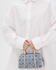 Tory Burch Tory Burch T Monogram Denim Mini Barrel Bag Powder Blue One - 3