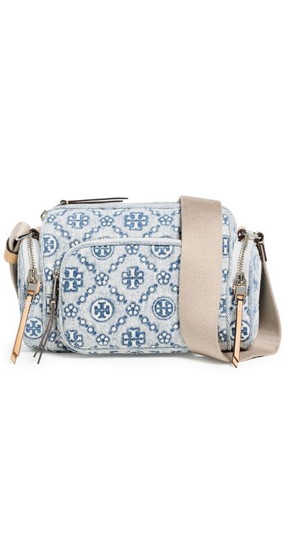 Tory Burch Tory Burch T Monogram Denim Pocket Crossbody Powder Blue One