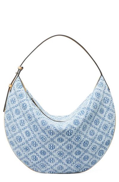 Tory Burch Tory Burch T Monogram Denim Shoulder Bag