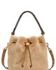 Tory Burch Tory Burch T Monogram Genuine Shearling Bucket Bag - 1