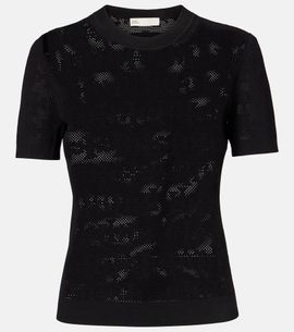 Tory Burch Tory Burch T Monogram jacquard T-shirt