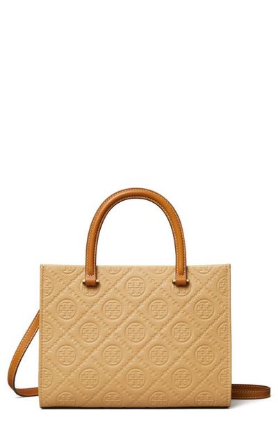 Tory Burch Tory Burch T Monogram Pebble Leather Square Tote