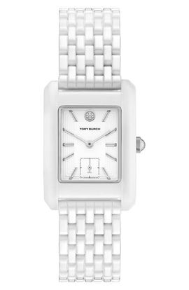 Tory Burch Tory Burch The Eleanor Ceramic Bracelet Watch, 26mm x 38mm