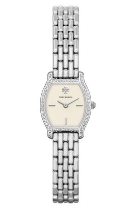 Tory Burch Tory Burch The Eleanor Curve Pavé Bracelet Watch, 19.7mm x 26mm