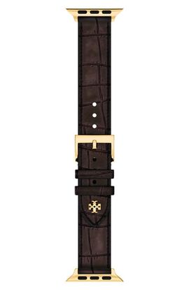 Tory Burch Tory Burch The Kira Leather 18mm Apple Watch® Watchband