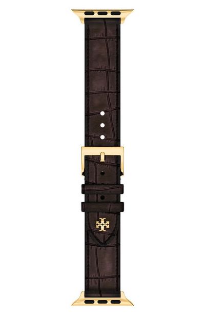 Tory Burch Tory Burch The Kira Leather 18mm Apple Watch® Watchband