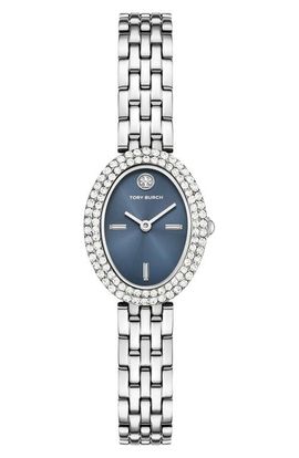 Tory Burch Tory Burch The Oval Crystal Bezel Bracelet Watch, 22mm x 28mm
