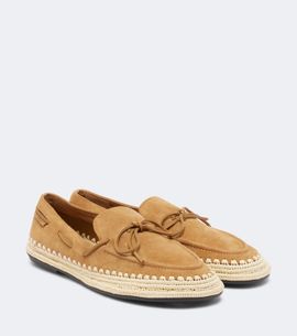 Tory Burch Tory Burch The Raffia Boaty suede espadrilles